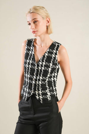 WHEN I'M WITH YOU TWEED VEST.