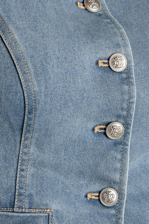 AT FIRST GLANCE DENIM VEST.