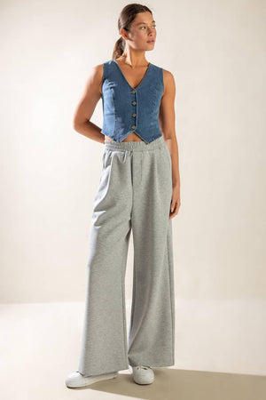 ISLAND DAYDREAMS DENIM VEST.