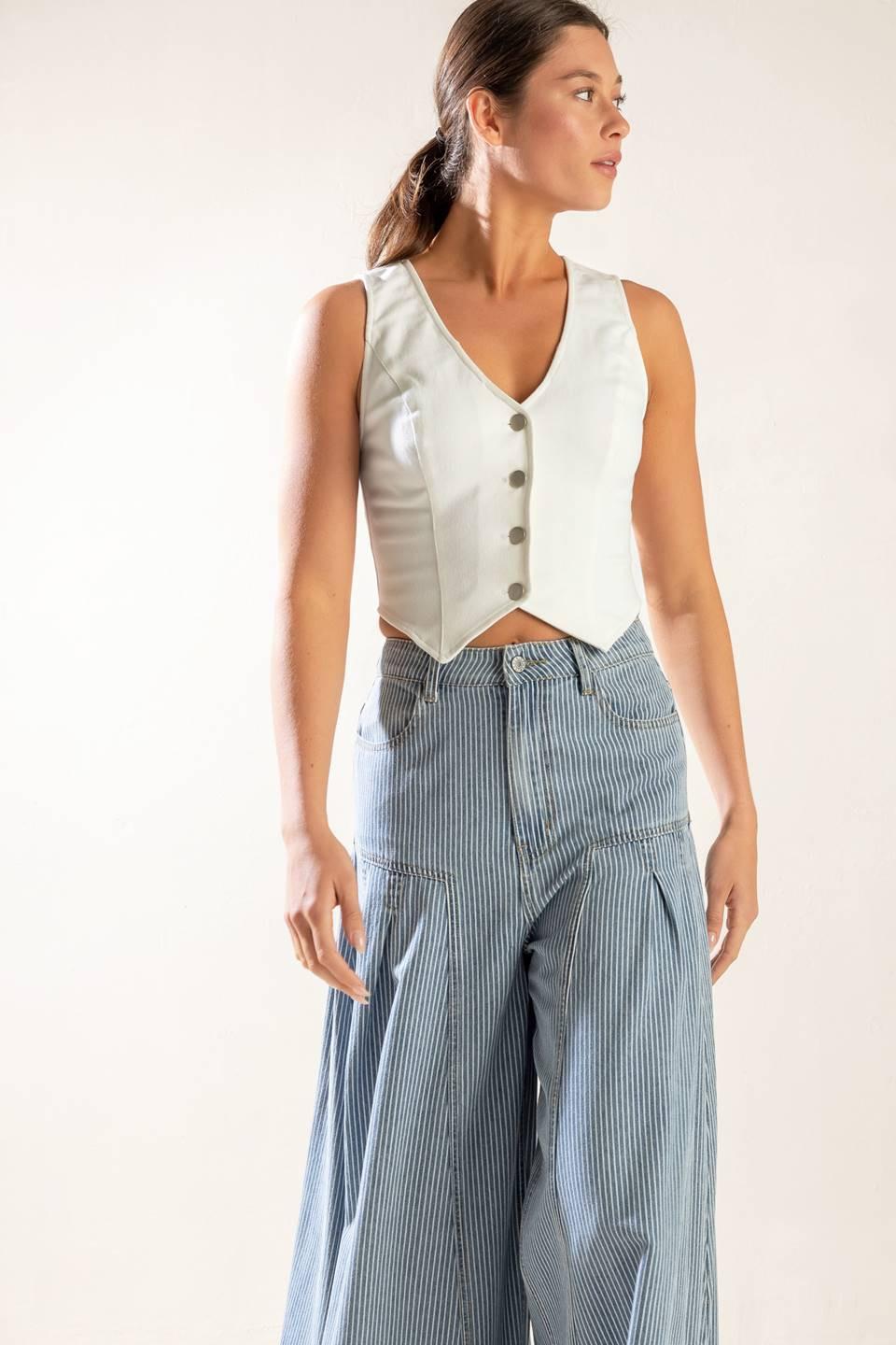 THE LILY'S SECRET DENIM VEST.