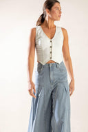 THE LILY'S SECRET DENIM VEST.
