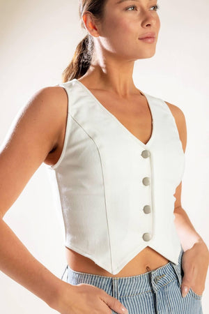 THE LILY'S SECRET DENIM VEST.