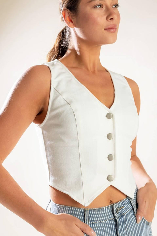 THE LILY'S SECRET DENIM VEST.