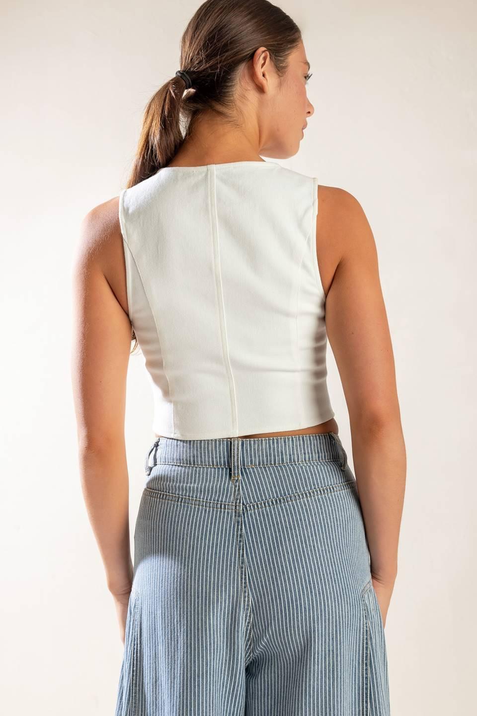 THE LILY'S SECRET DENIM VEST.