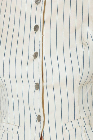 COFFEE RUN STRIPED WOVEN VEST.
