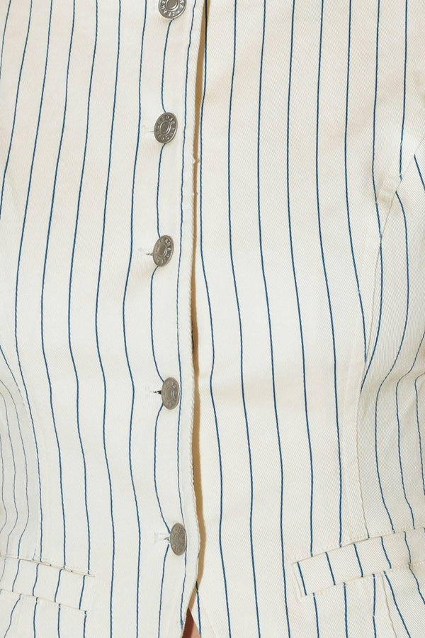 COFFEE RUN STRIPED WOVEN VEST.