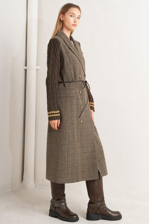 FIELDLINE HERITAGE WOVEN MIDI COAT.