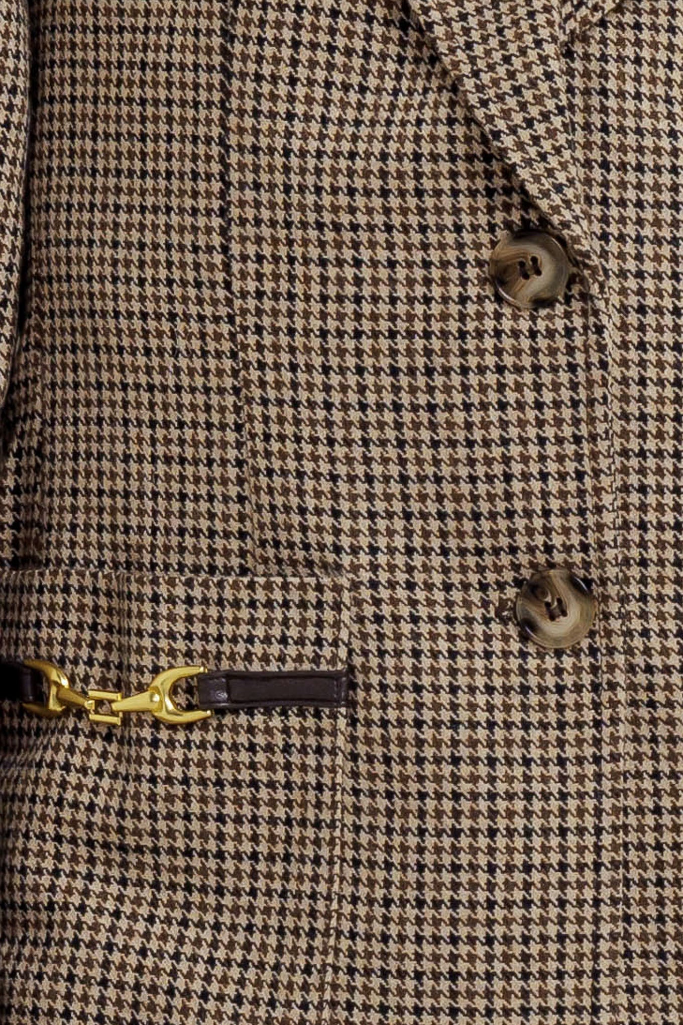 A woven jacket featuring PU contrasting collar, long sleeve, front closure and pockets with trim.