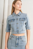 MODERN NEUTRAL DENIM JACKET.