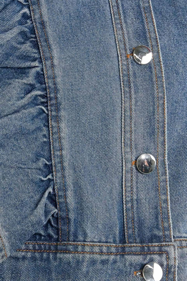 FRENCH FEMME DENIM CROP JACKET.