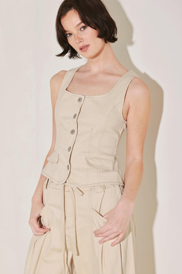 DAYLIGHT GROOVE WOVEN VEST.