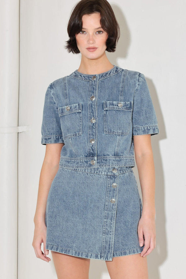 STREET MUSE DENIM JACKET - Flying Tomato - JACKETS - Freemarket