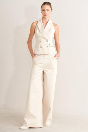 RUNWAY TAILORED WOVEN VEST.