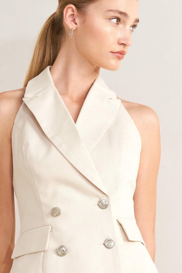 RUNWAY TAILORED WOVEN VEST.
