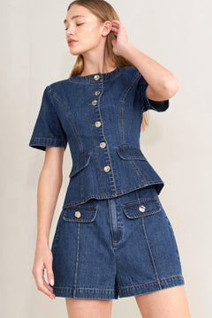 FOREVER STYLISH DENIM TOP.