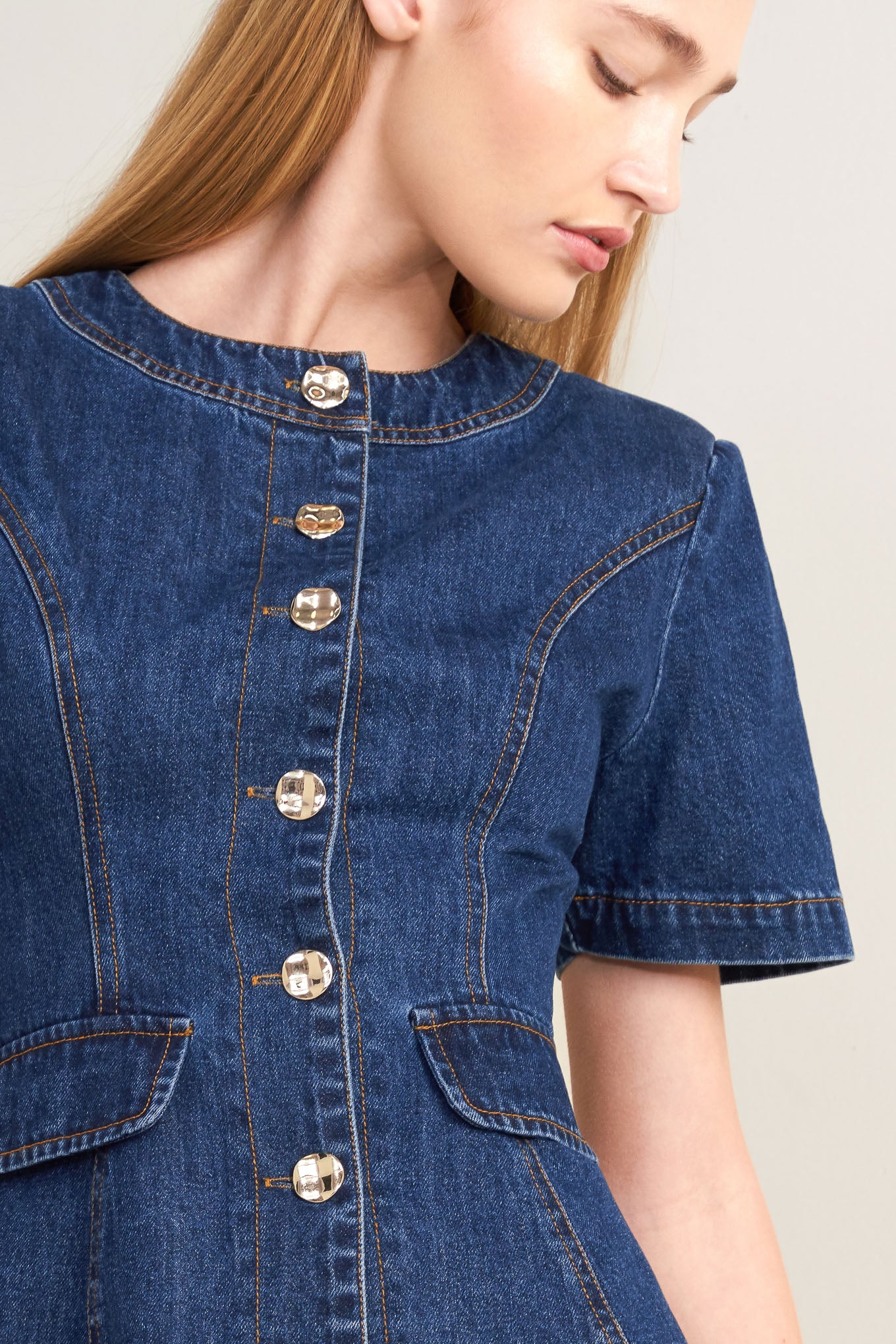 FOREVER STYLISH DENIM TOP