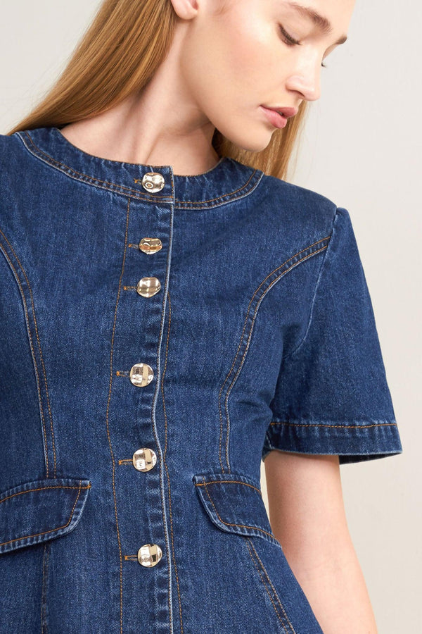 FOREVER STYLISH DENIM TOP.