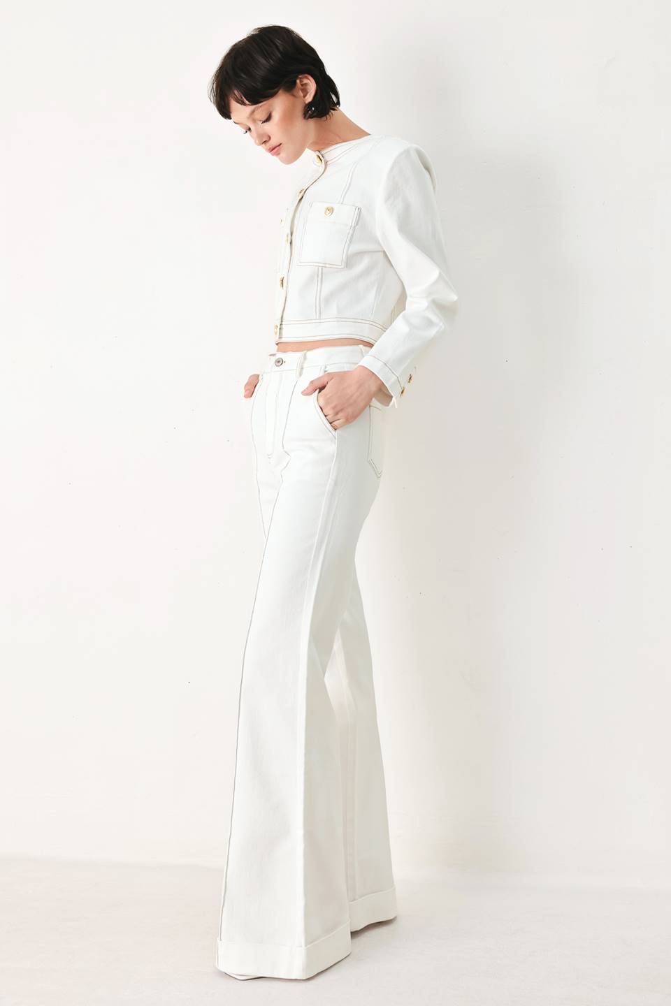 FIFTH STREET WOVEN CROP JACKET
