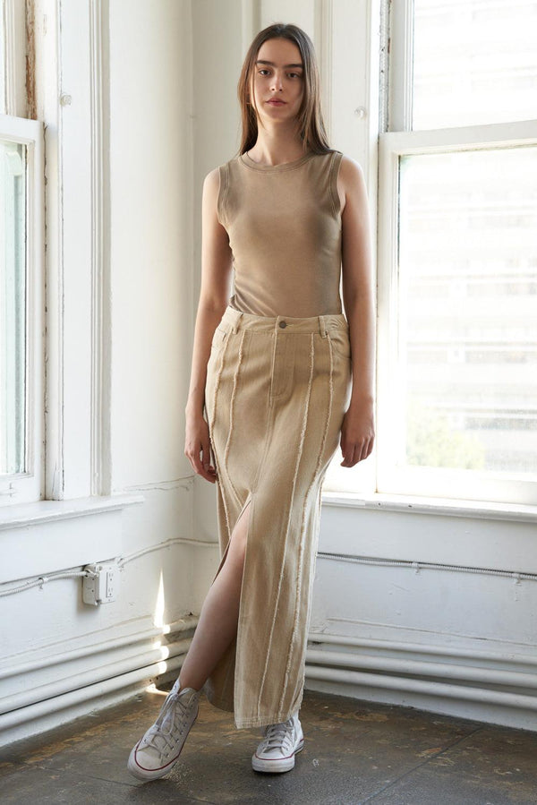 BETWEEN THE PAGES WOVEN SKIRT.