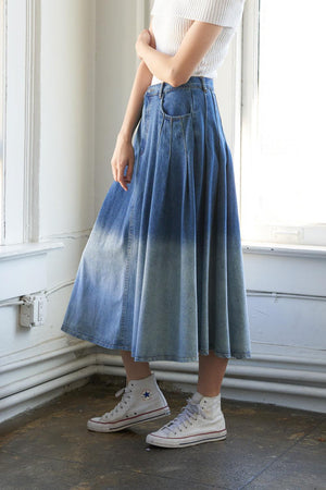 STATE OF MIND DENIM MIDI SKIRT.