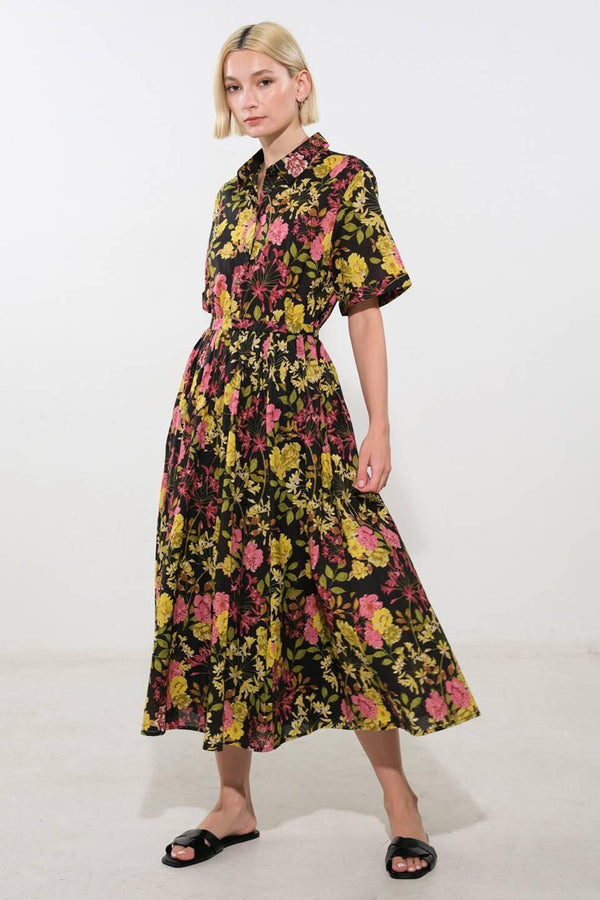 LOVE YOU MORE WOVEN MIDI SKIRT.