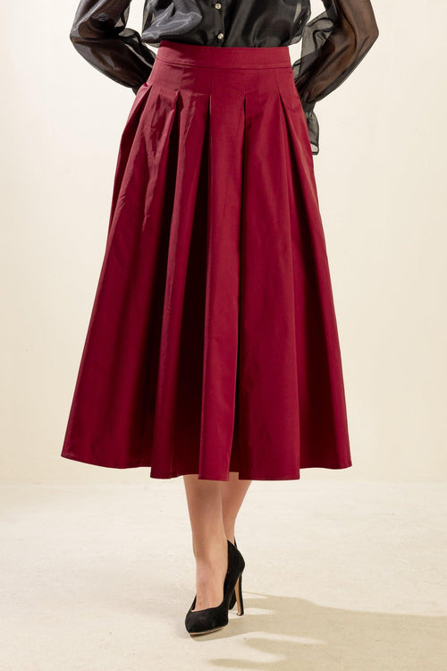 DANCE WITH DESTINY WOVEN MIDI SKIRT.
