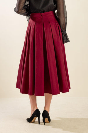 DANCE WITH DESTINY WOVEN MIDI SKIRT.