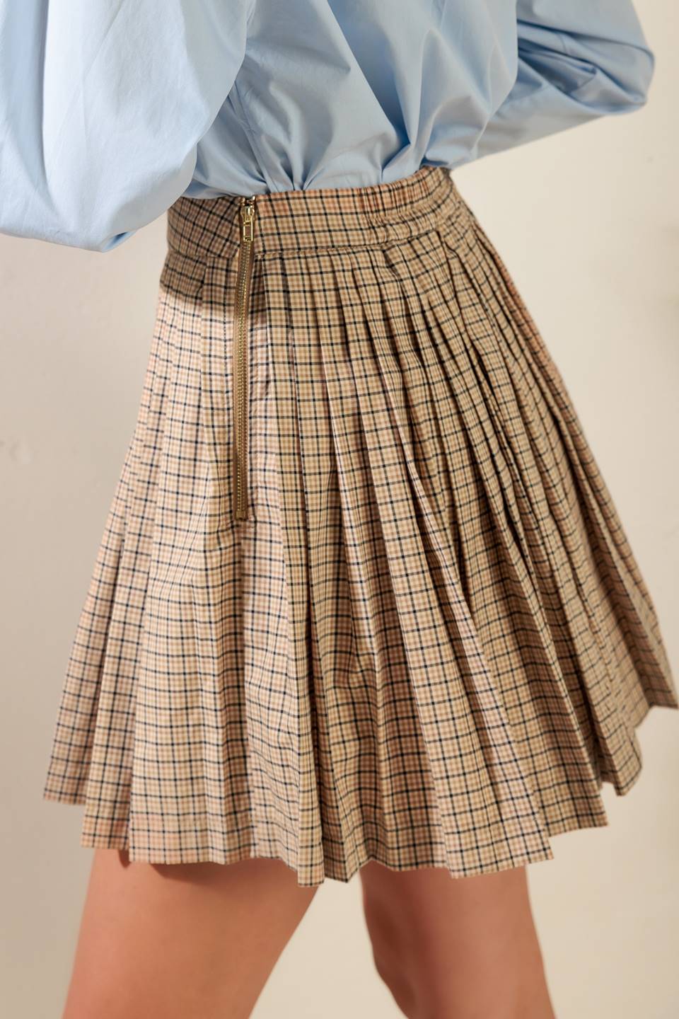 IN MY MEMORIES WOVEN PLAID SKIRT