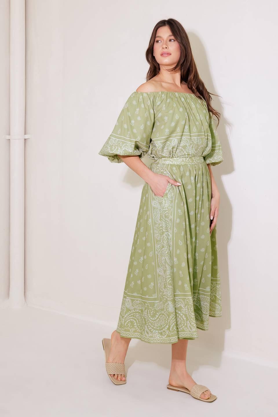 THE MORE THE MERRIER WOVEN FULL MIDI SKIRT.