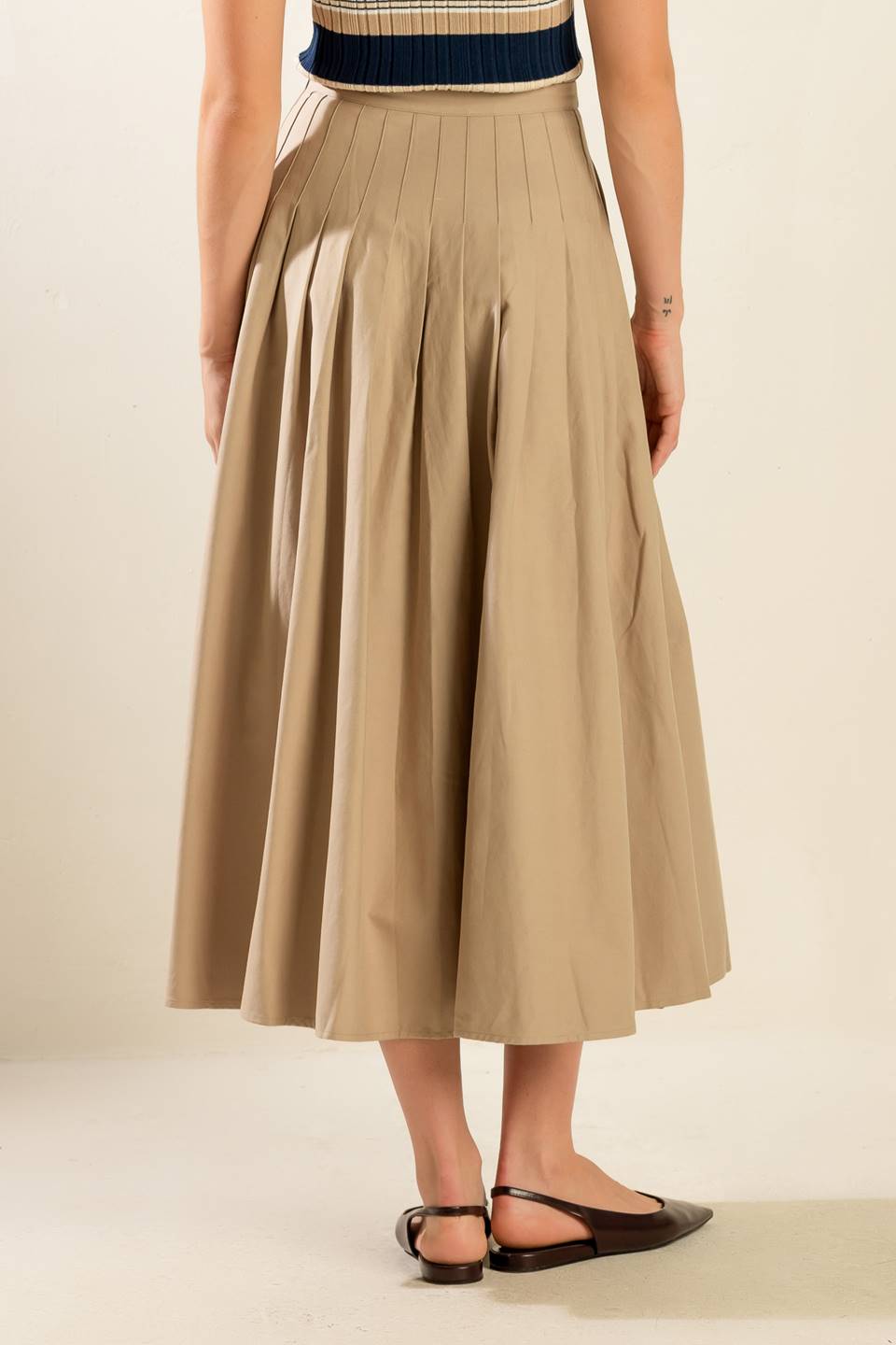 FLEETING FAUNA WOVEN MIDI SKIRT