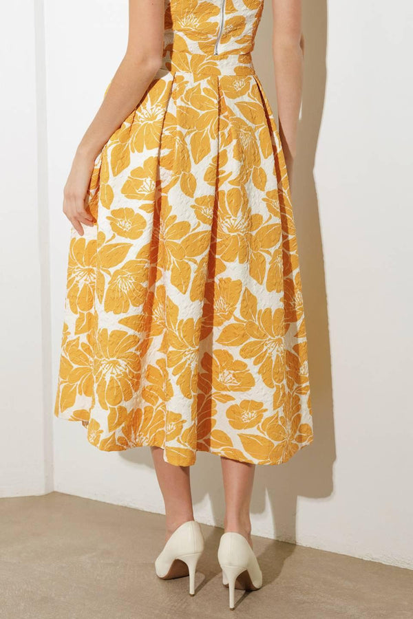 PLAIN OPTIMISM WOVEN MIDI SKIRT - Flying Tomato - SKIRTS - Freemarket