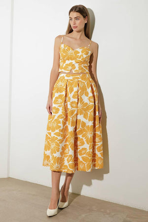 PLAIN OPTIMISM WOVEN MIDI SKIRT - Flying Tomato - SKIRTS - Freemarket