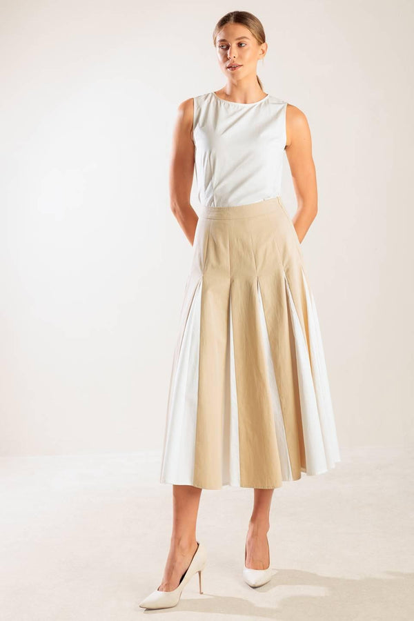 THE SWEETEST THING WOVEN MIDI SKIRT.