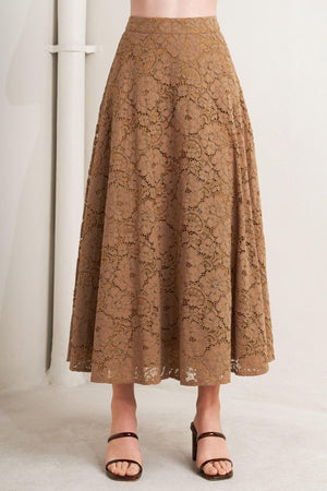 PURELY ROMANTIC WOVEN LACE MIDI SKIRT - Flying Tomato - SKIRTS - Freemarket