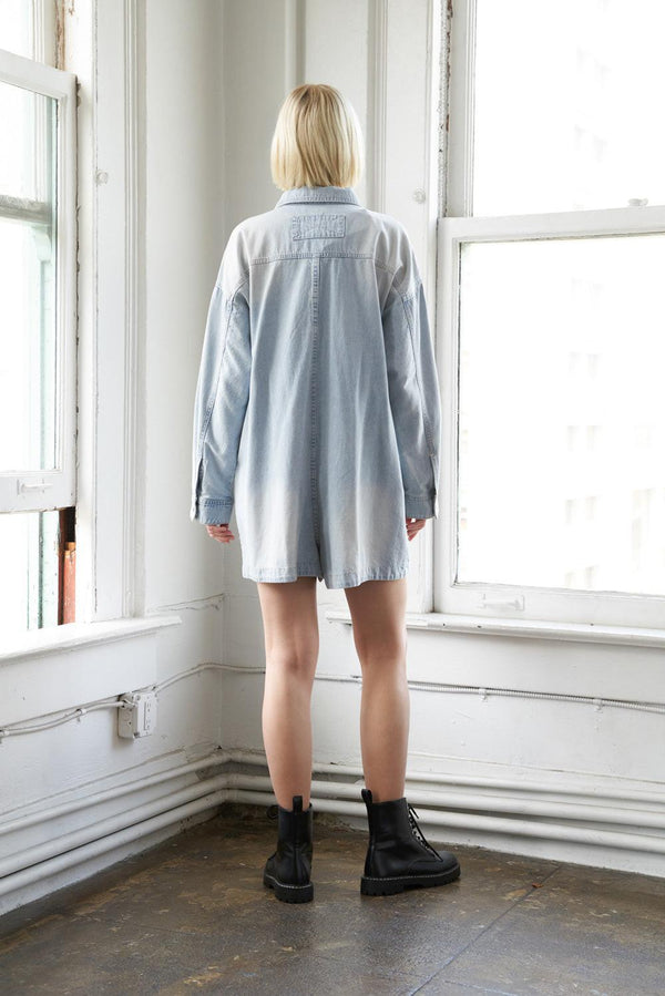 TURNING POINT DENIM ROMPER.