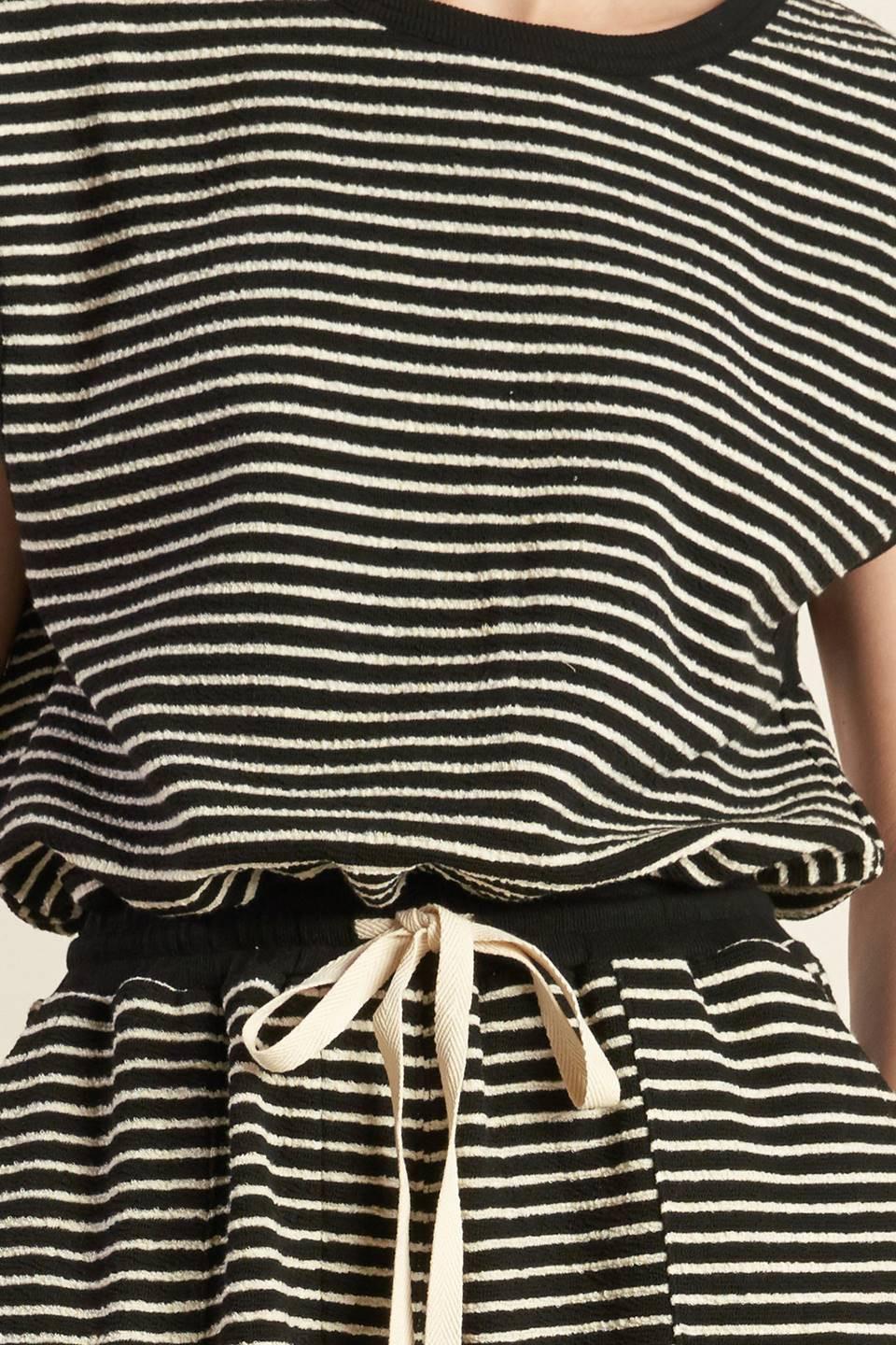 SUNSET COVE STRIP ROMPER.