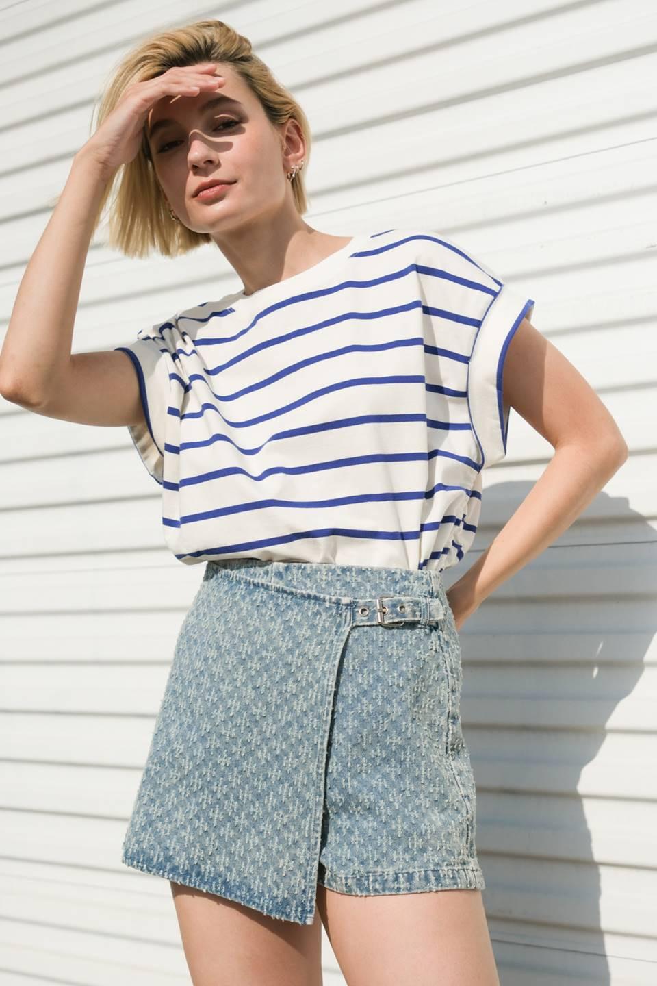 NO ONE PRETTIER DENIM SKORT.