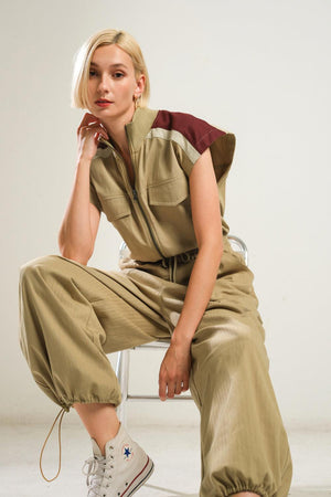 WAVE OF ELEGANCE WOVEN JUMPSUIT.