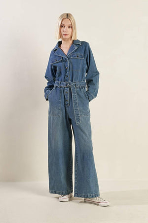 PERFECT MEET DENIM JUMPSUIT.