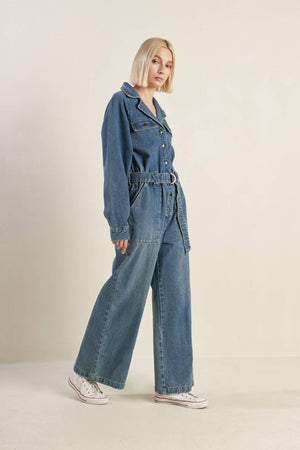 PERFECT MEET DENIM JUMPSUIT.