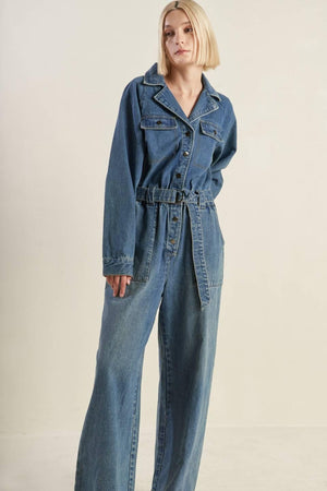 PERFECT MEET DENIM JUMPSUIT.