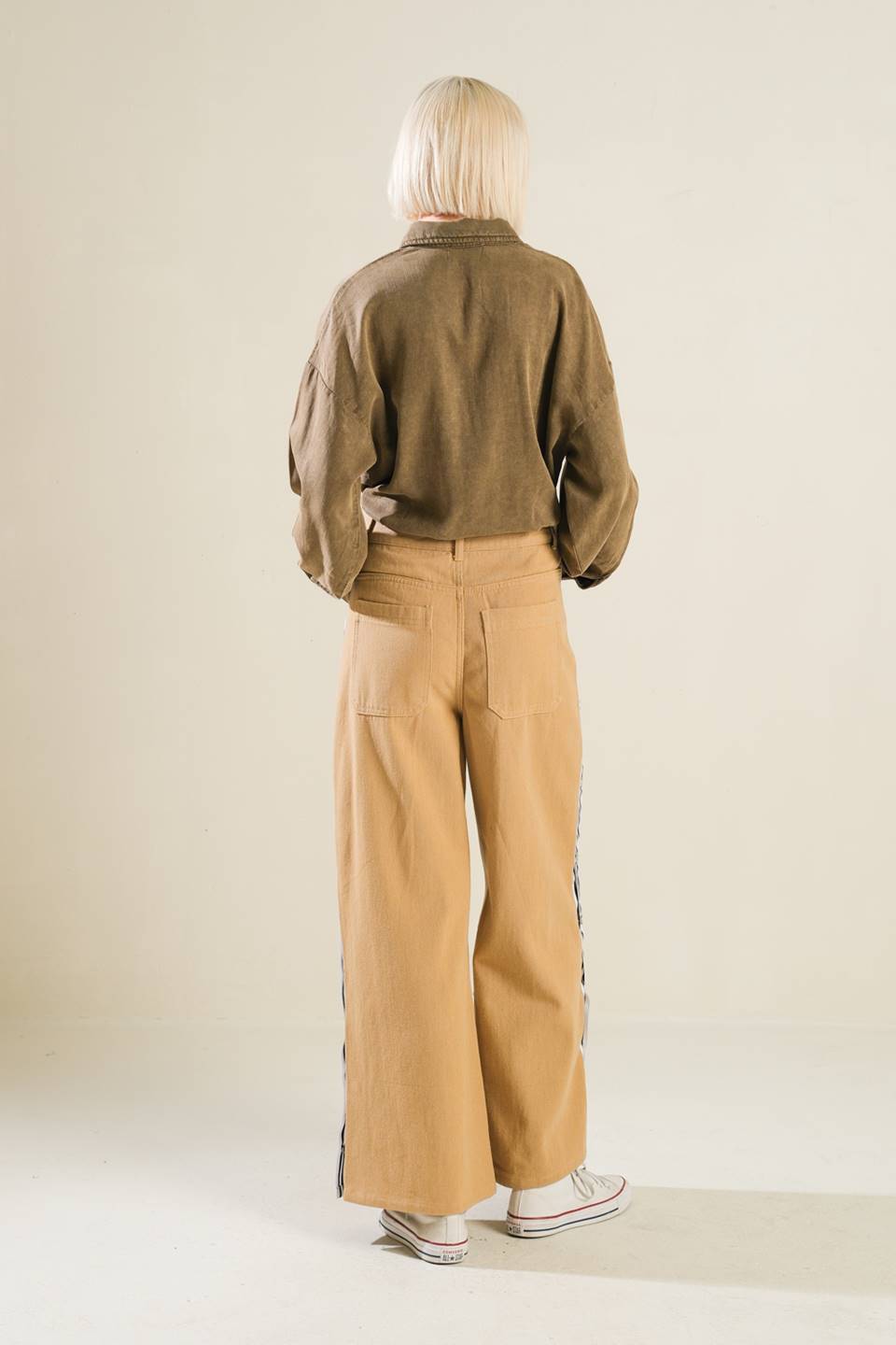 ELEGANT ELEVATION WOVEN TWILL PANTS