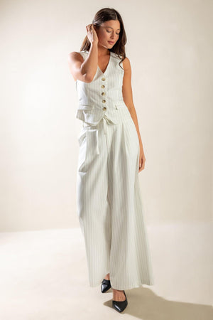DINNER DATE WOVEN PANTS.