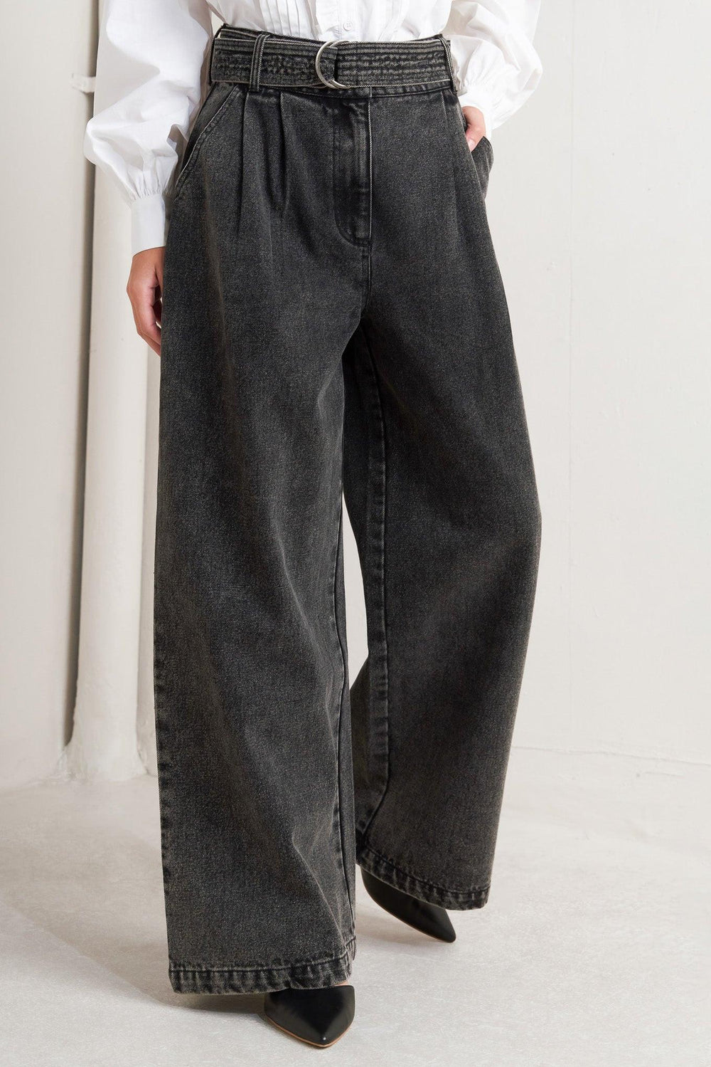 THINK OF ME DENIM PANTS.