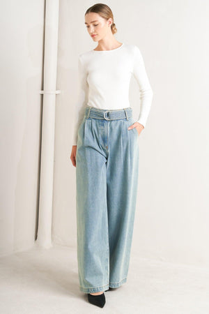 THINK OF ME DENIM PANTS.