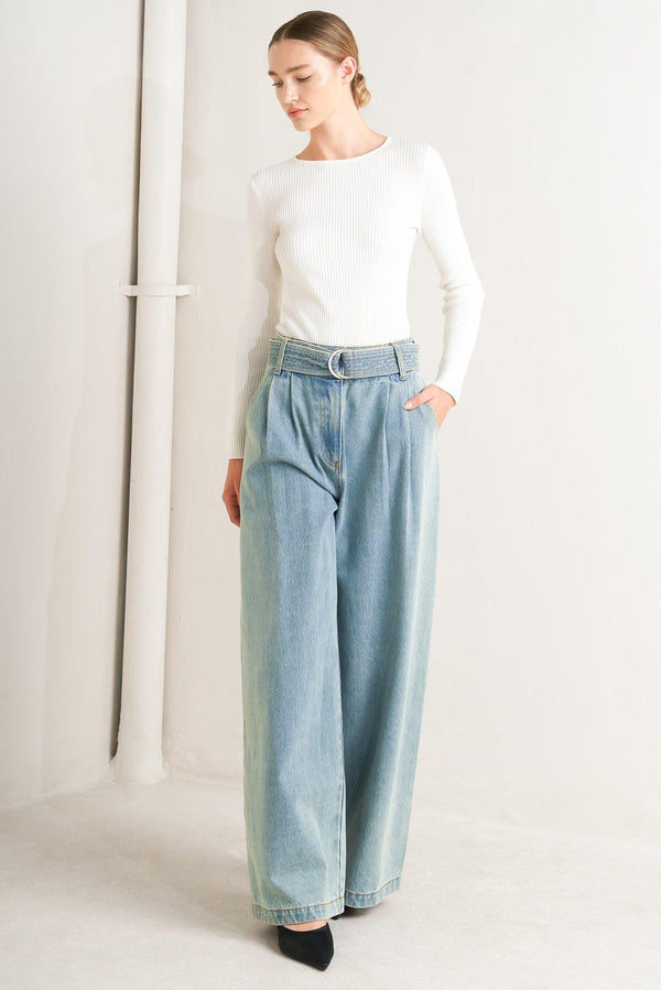 THINK OF ME DENIM PANTS.
