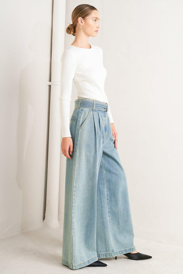 THINK OF ME DENIM PANTS.