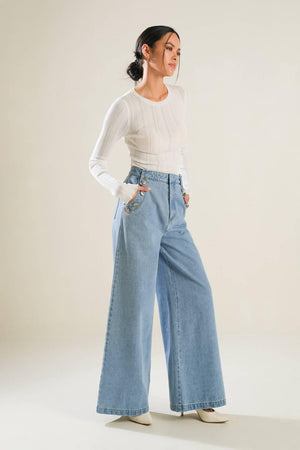 ADVENTURE AWAITS DENIM PANTS.