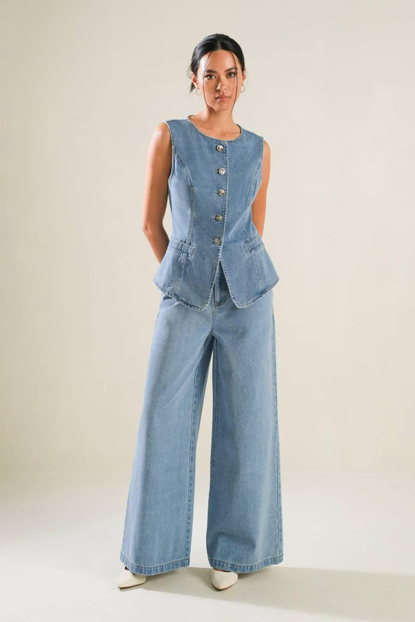 ADVENTURE AWAITS DENIM PANTS.