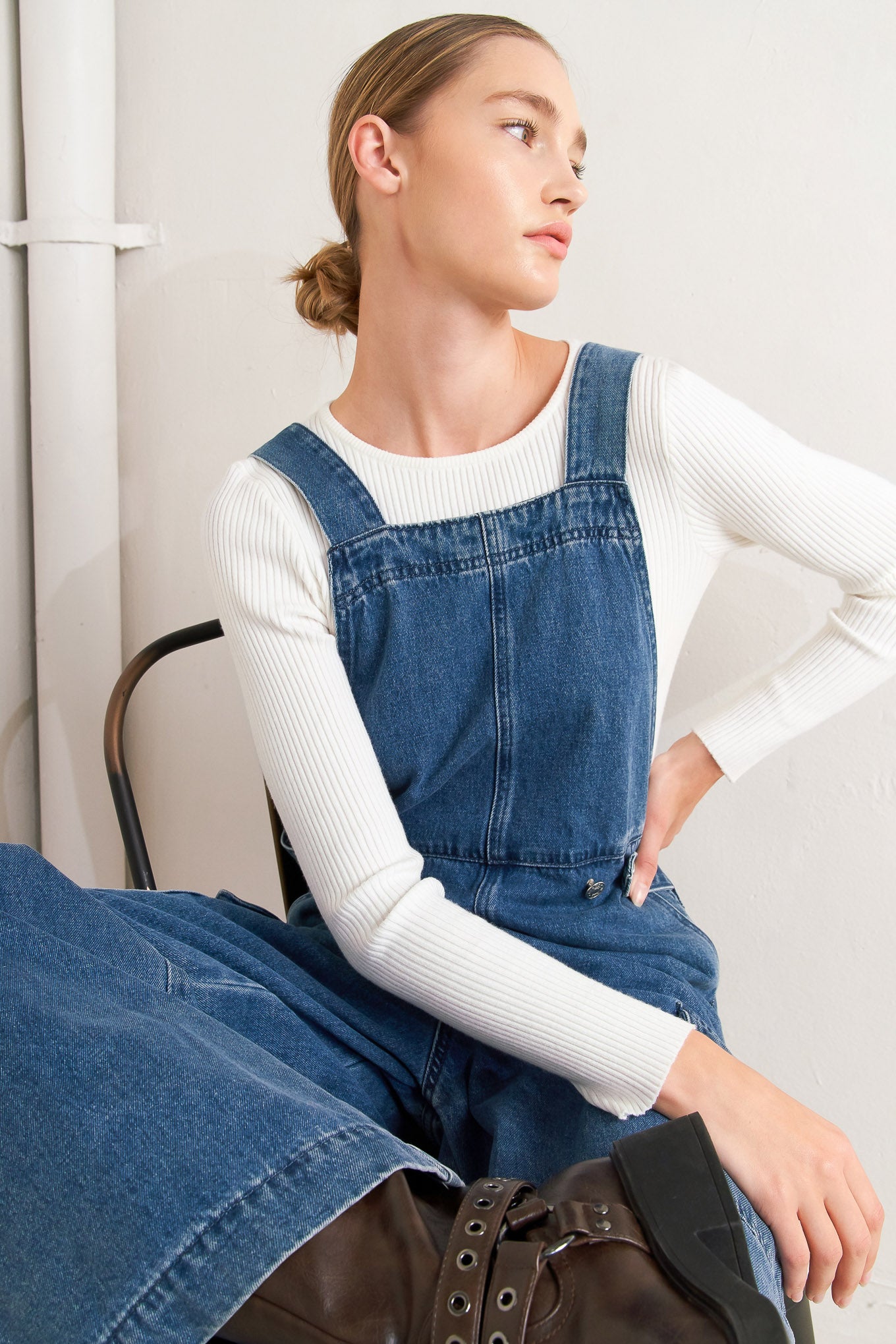 LET ME TALK DENIM CARGO PANTS